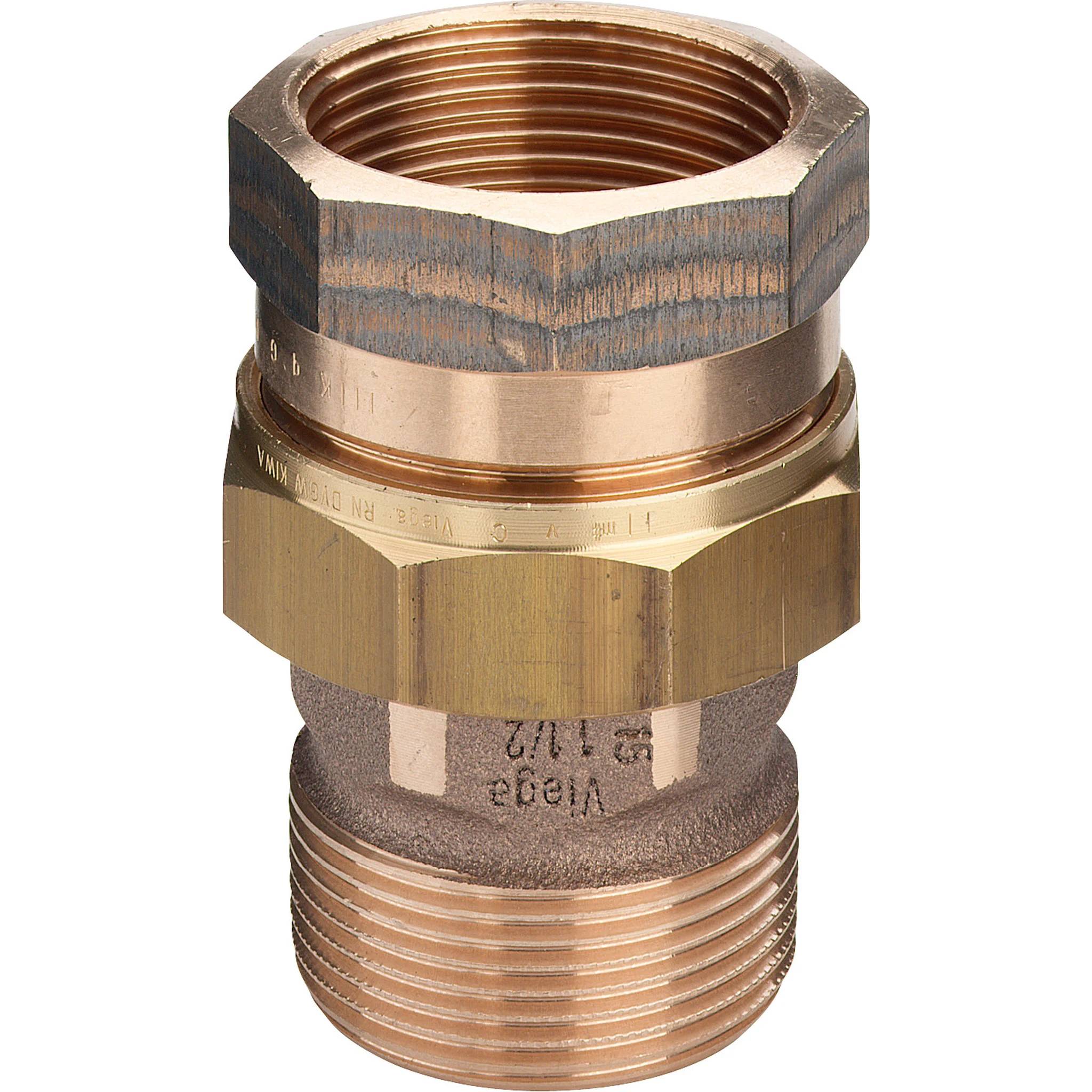 Viega Rohrverschraubung 3331 flachdichtend in R1/2 x Rp1/2 Rotguss, 1 Stk.