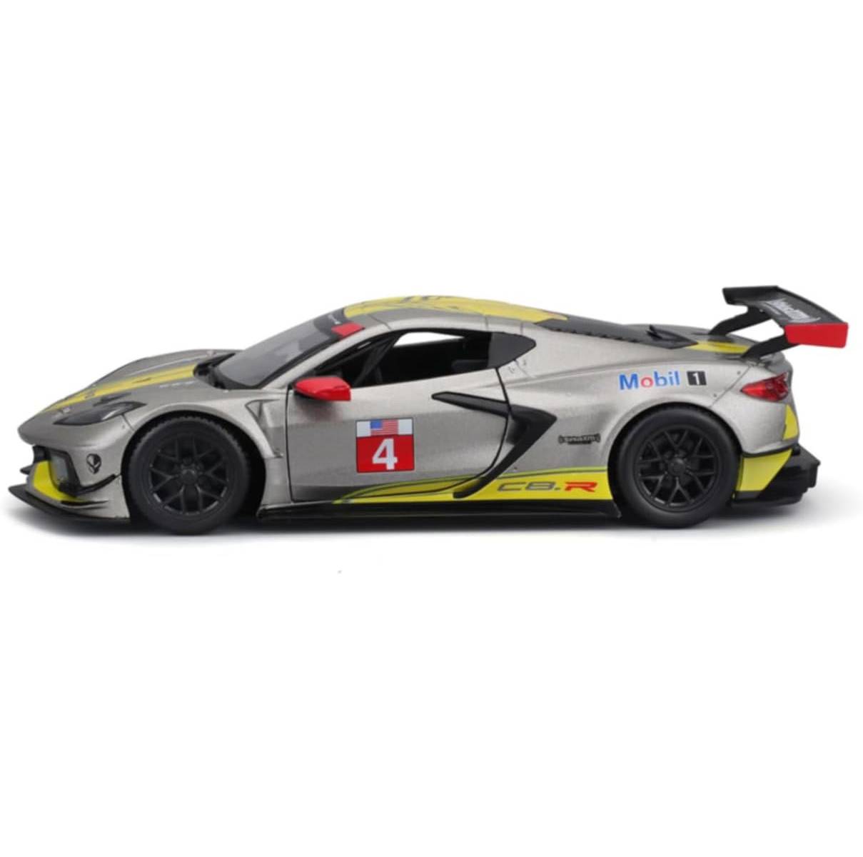 Bburago 18-28024 - Modellauto - Chevrolet Corvette C8R '20 (grau, Maßstab 1:24) Modell Auto