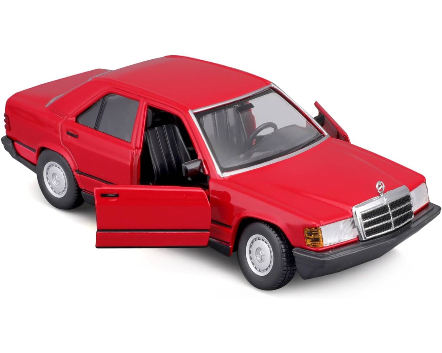 Bburago 18-21103 - Modellauto - Mercedes 190E ´87 (rot, Maßstab 1:24) Modell Auto