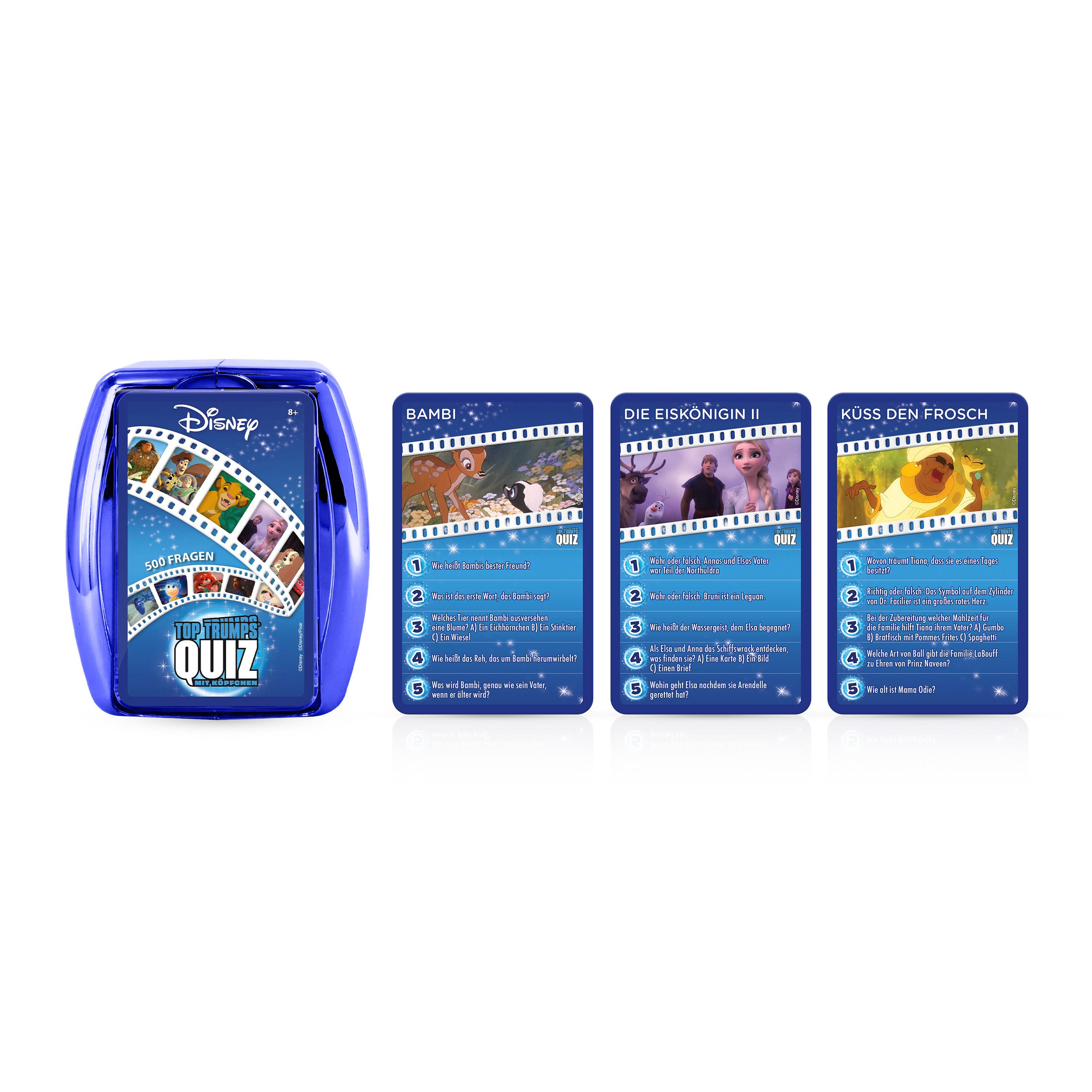 Top Trumps Quiz - Disney (Neuauflage im Metallic Case) Ratespiel Wissensspiel Fragespiel Gesellschaftsspiel