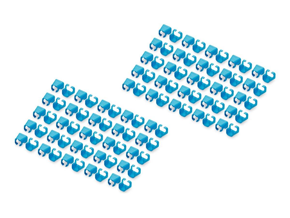 DIGITUS - Kabelclips mit Farbcodierung - für Patch-Kabel - Blau (Packung mit 100)