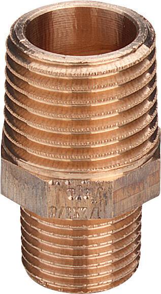 Reduziernippel Rotguss, mit Mehrkant, AG 3/4 x3/8 Viega