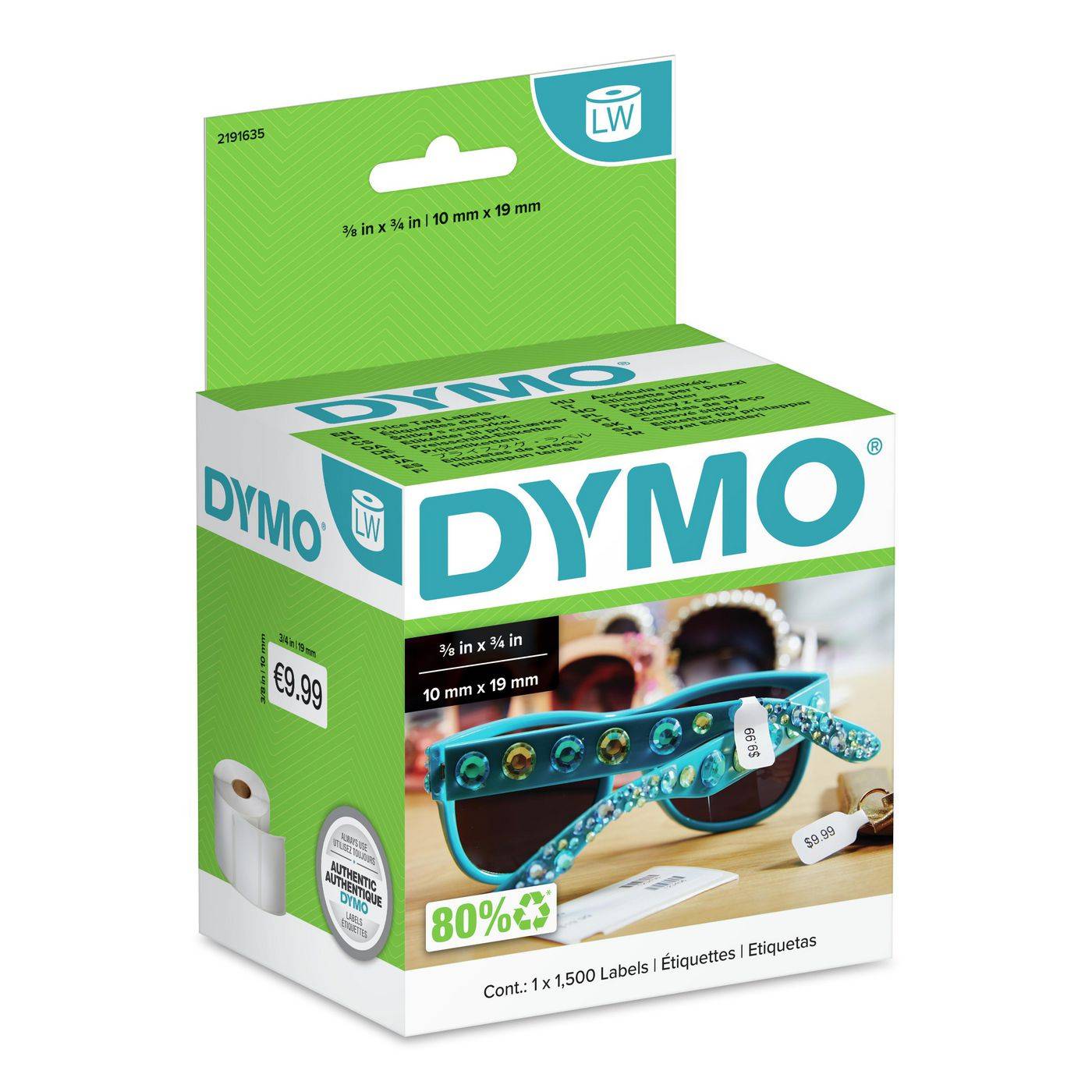 Dymo DY LW 54X11MM JWLRY PRIZE TAGS - DB2UP1500CT - DYMO® Schmucketiketten 10 x
