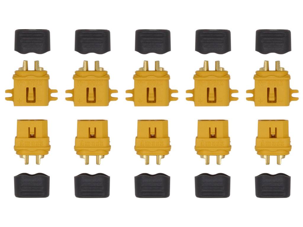 5 Paar XT60 L Stecker/Buchse (male/female) 3,5 mm