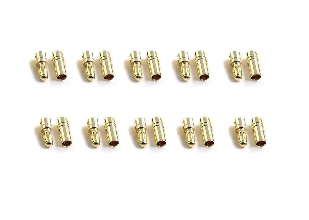 10 Paar 3.5 mm Goldkontaktstecker | Hochstrom Stecker Buchse | 60A RC Verbinder