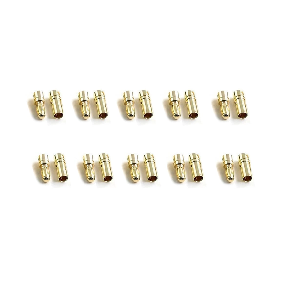 10 Paar 3.5 mm Goldkontaktstecker | Hochstrom Stecker Buchse | 60A RC Verbinder 10 Paar 3.5 mm Goldkontaktstecker | Hochstrom Stecker Buchse | 60A RC Verbinder