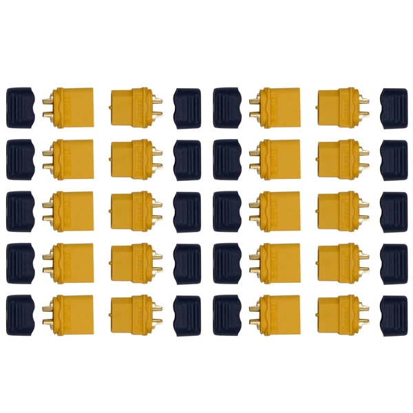 Amass XT60H Hochstromstecker | 10 Paar | 30A | Goldkontakte & Knickschutz Amass XT60H Hochstromstecker | 10 Paar | 30A | Goldkontakte & Knickschutz
