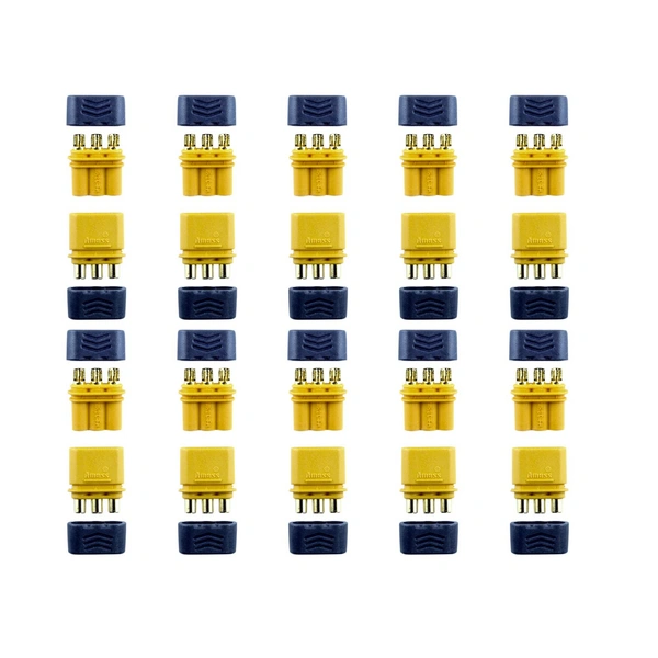 10 Paar MR30 Stecker/Buchse (male/female) 2,0 mm 3 Pin Goldkontakte + Caps 10 Paar MR30 Stecker/Buchse (male/female) 2,0 mm 3 Pin Goldkontakte + Caps