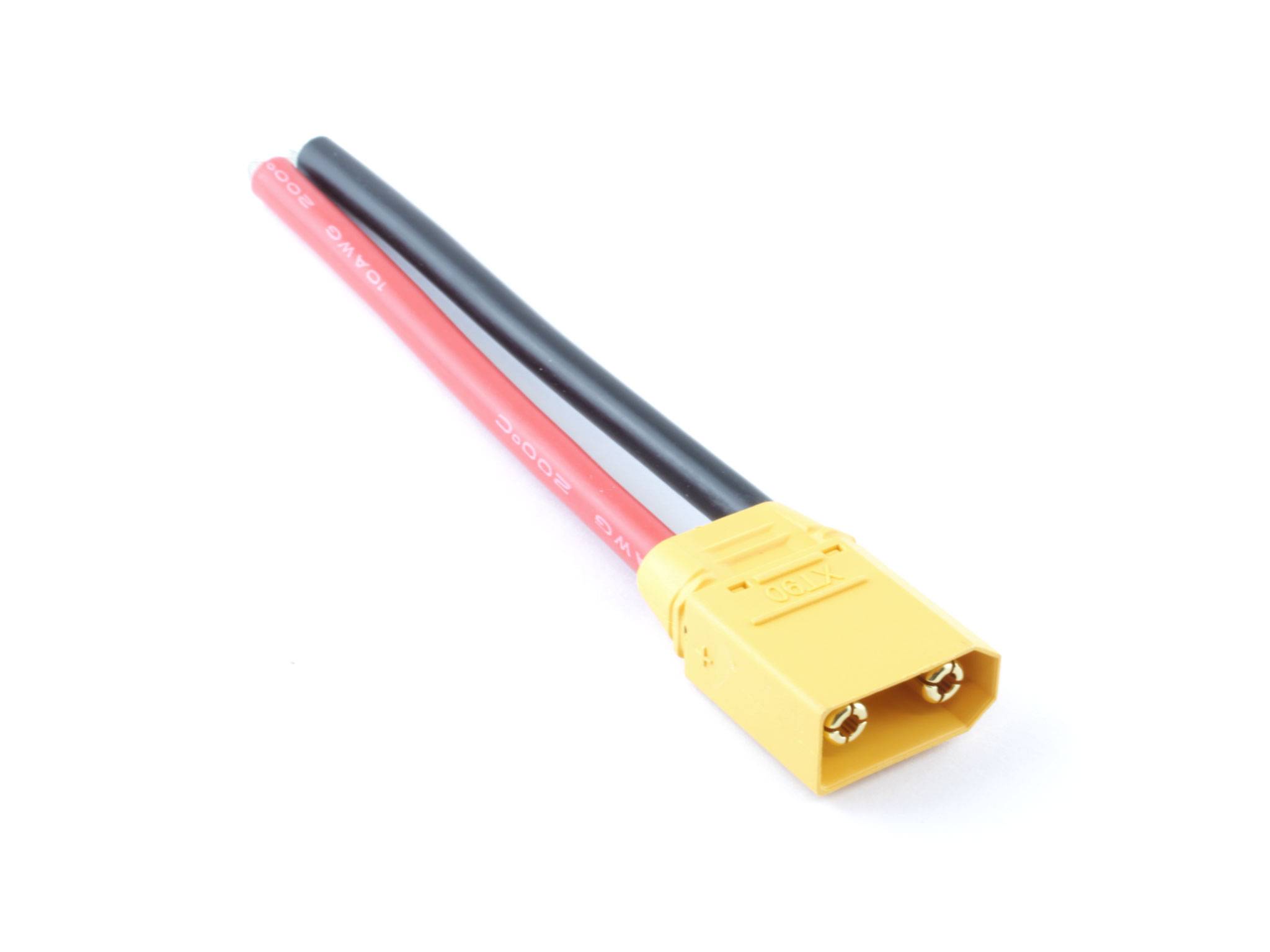 XT90 H Stecker (male) + cap 4,5 mm mit 10 cm Anschlusskabel