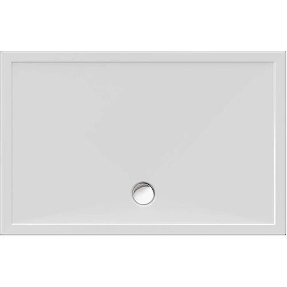 Schröder Rechteckduschwanne Deepstone E 140x90x2 cm weiß, Mineralguss