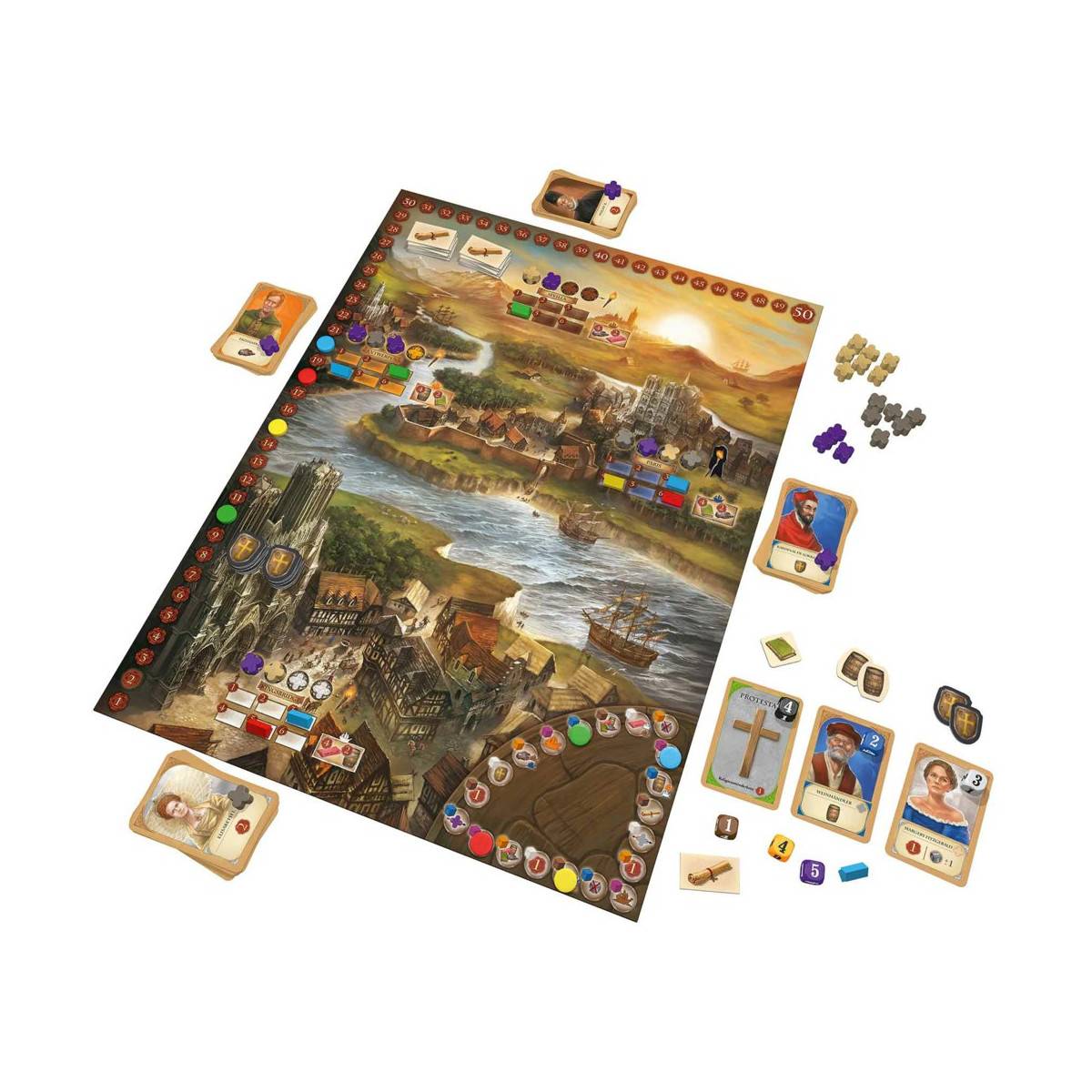 Ken Follett - Das Fundament der Ewigkeit Brettspiel zum Buch Gesellschaftsspiel