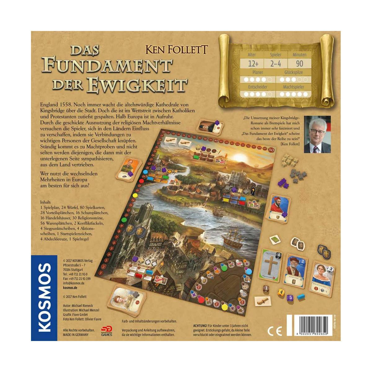 Ken Follett - Das Fundament der Ewigkeit Brettspiel zum Buch Gesellschaftsspiel