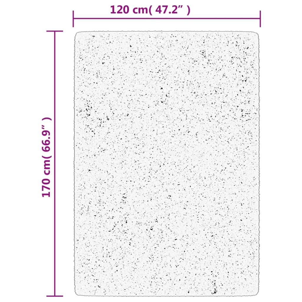 vidaXL Teppich HUARTE Kurzflor Weich und Waschbar Anthrazit 120x170 cm
