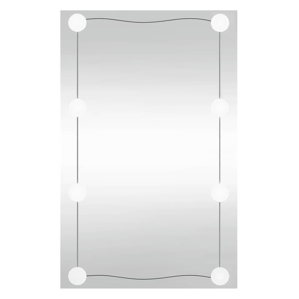 vidaXL Wandspiegel mit LED-Leuchten 40x60 cm Glas Rechteckig