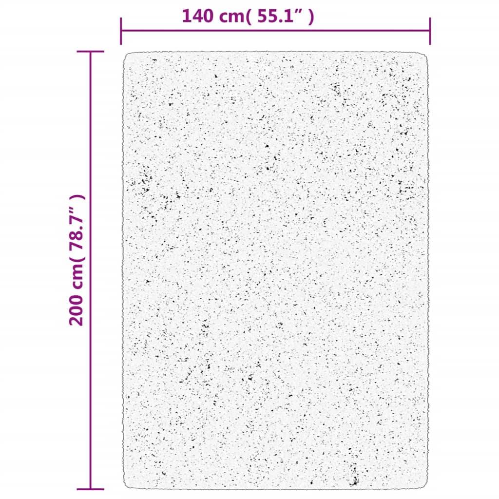 vidaXL Teppich OVIEDO Kurzflor Beige 140x200 cm