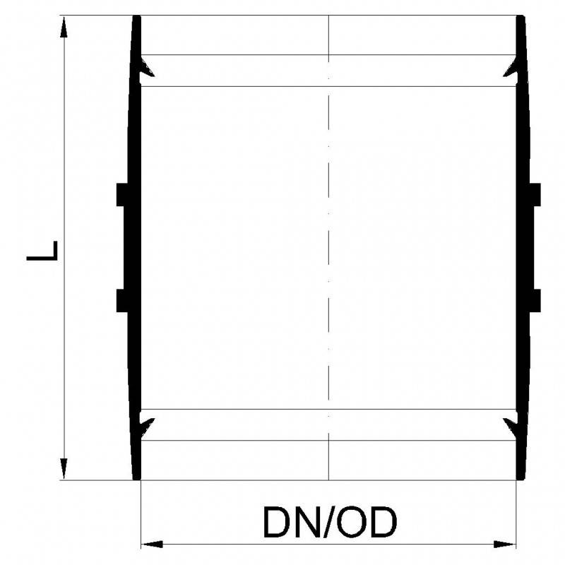 PoloPlast POLO KAL XS Überschiebmuffe DN 110