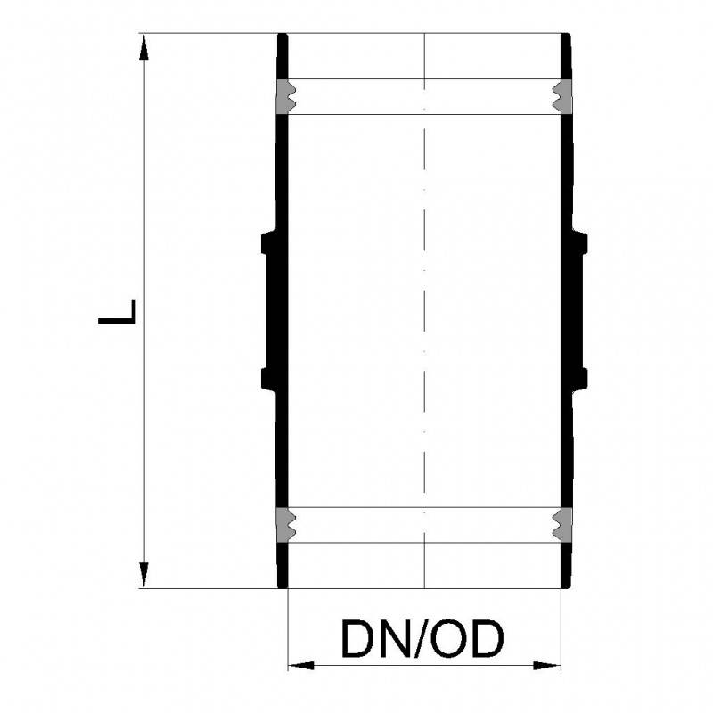 PoloPlast POLO KAL XS Überschiebmuffe DN 50
