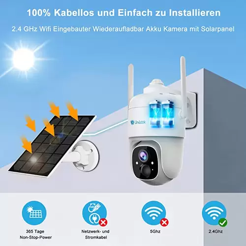Kabellose PTZ 2K Solar WLan Kamera Kabellose PTZ 2K Solar WLan Kamera