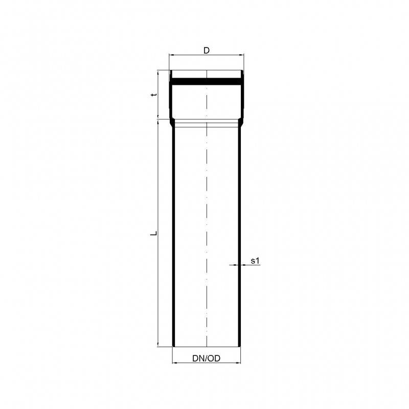 PoloPlast POLO KAL XS Rohr DN 75, 250mm