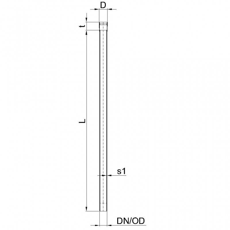 PoloPlast POLO KAL XS Rohr DN 40, 1000mm