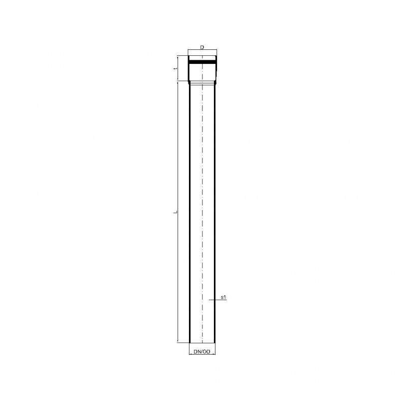 PoloPlast POLO KAL XS Rohr DN 50, 500mm
