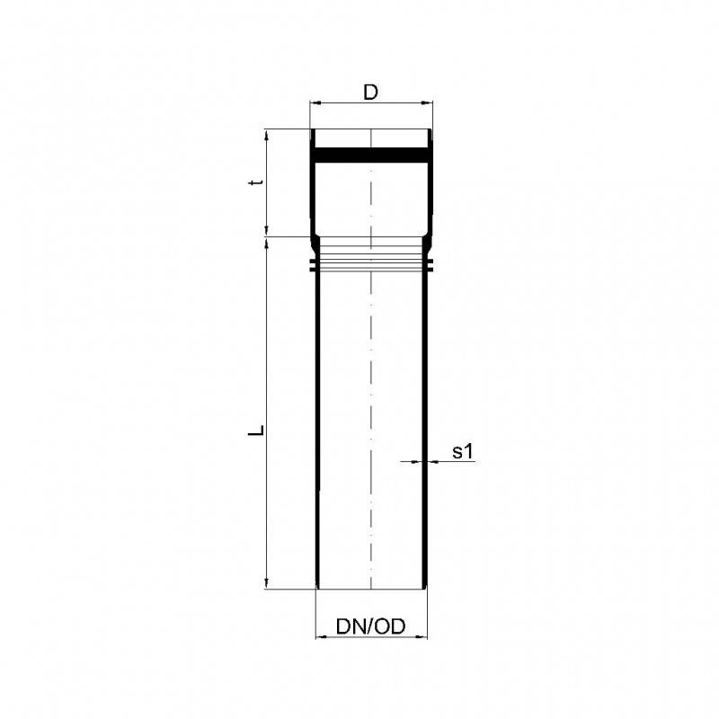 PoloPlast POLO KAL XS Rohr DN 50, 150mm