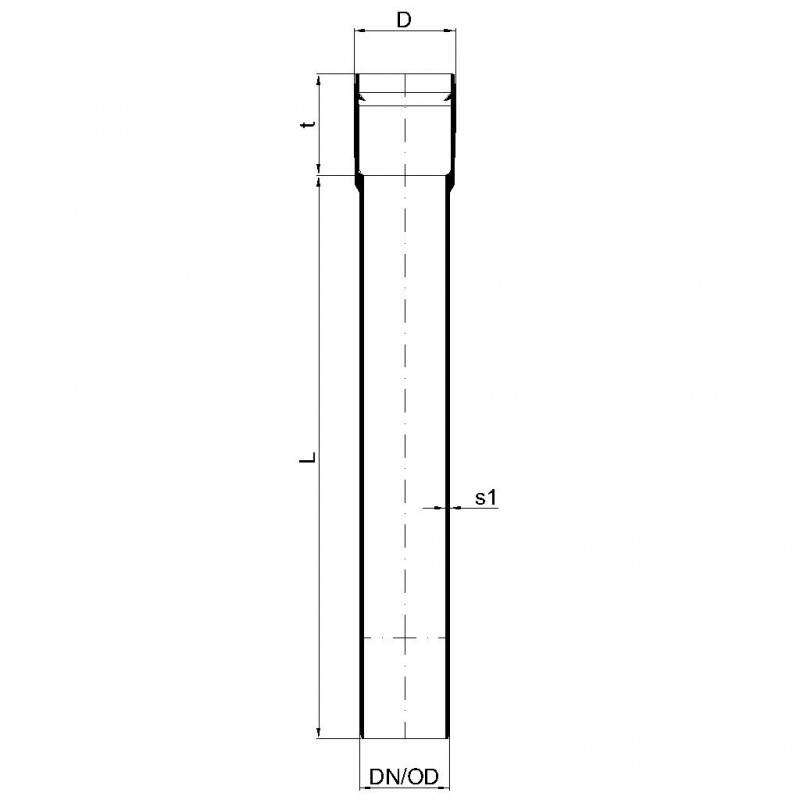 PoloPlast POLO KAL XS Rohr DN 40, 250mm