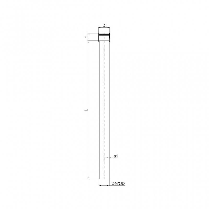 PoloPlast POLO KAL XS Rohr DN 75, 1000mm