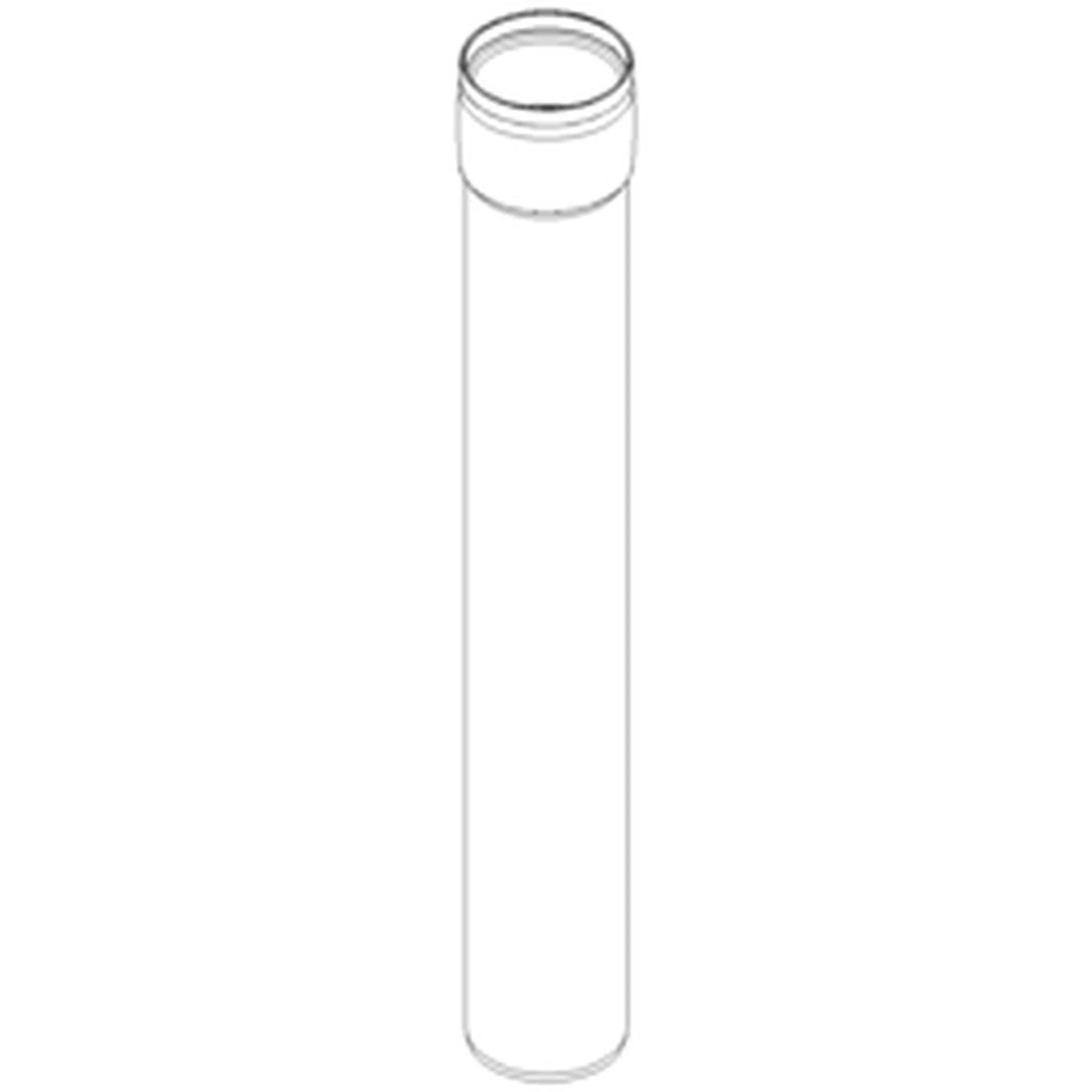 Leere klare zylindrische Reagenzglas oder Durchstechflasche mit offenem Gewinde-Hals