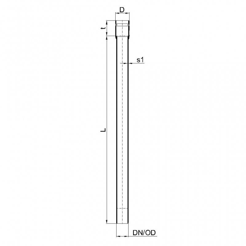PoloPlast POLO KAL XS Rohr DN 32, 500mm