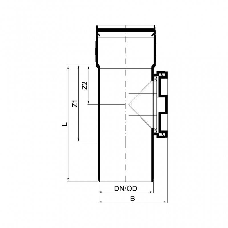 PoloPlast POLO KAL XS Reinigungsrohr DN 75