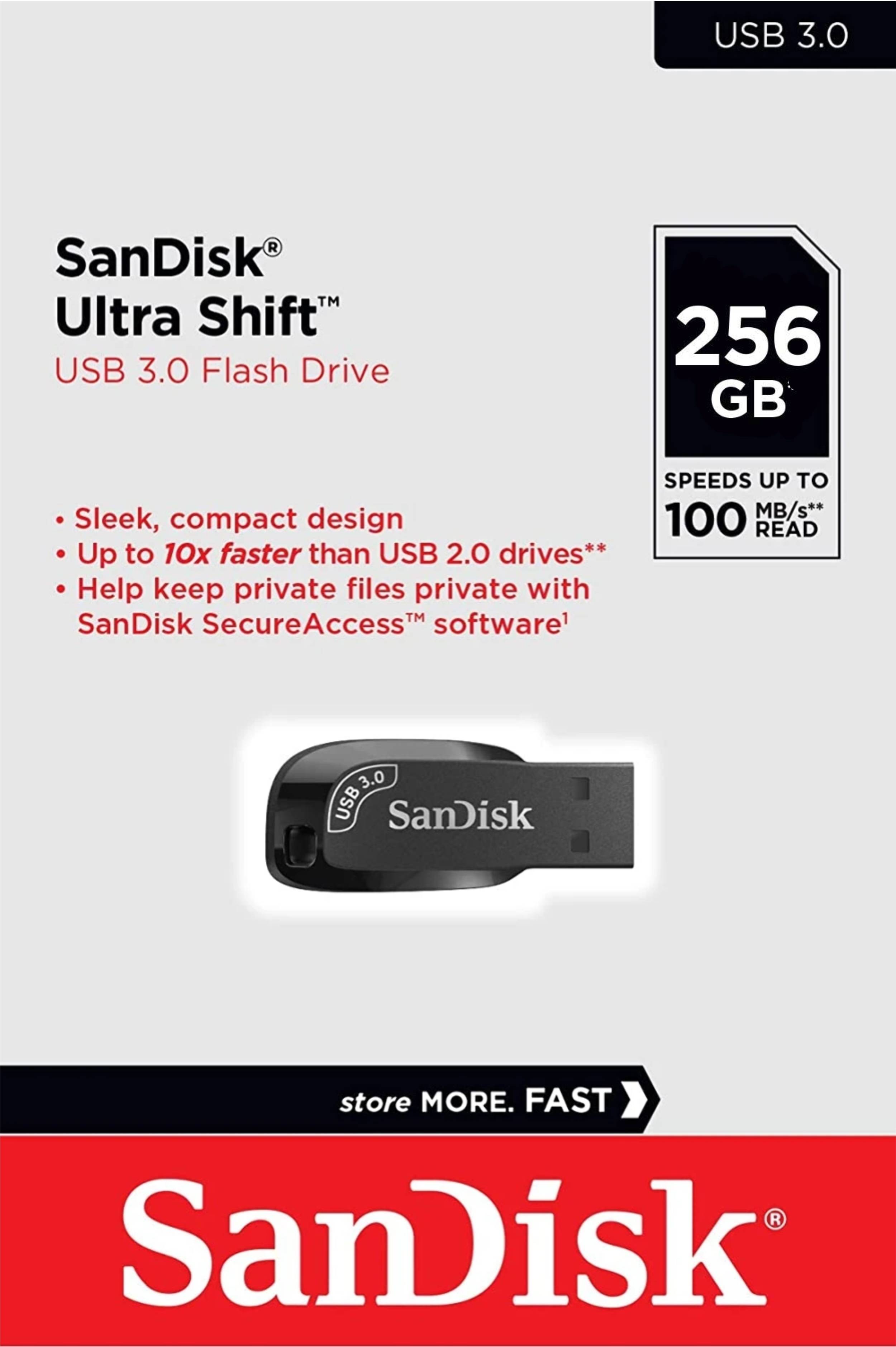 SanDiskUltra Shift 3.0 USB Flash Drive 256GB