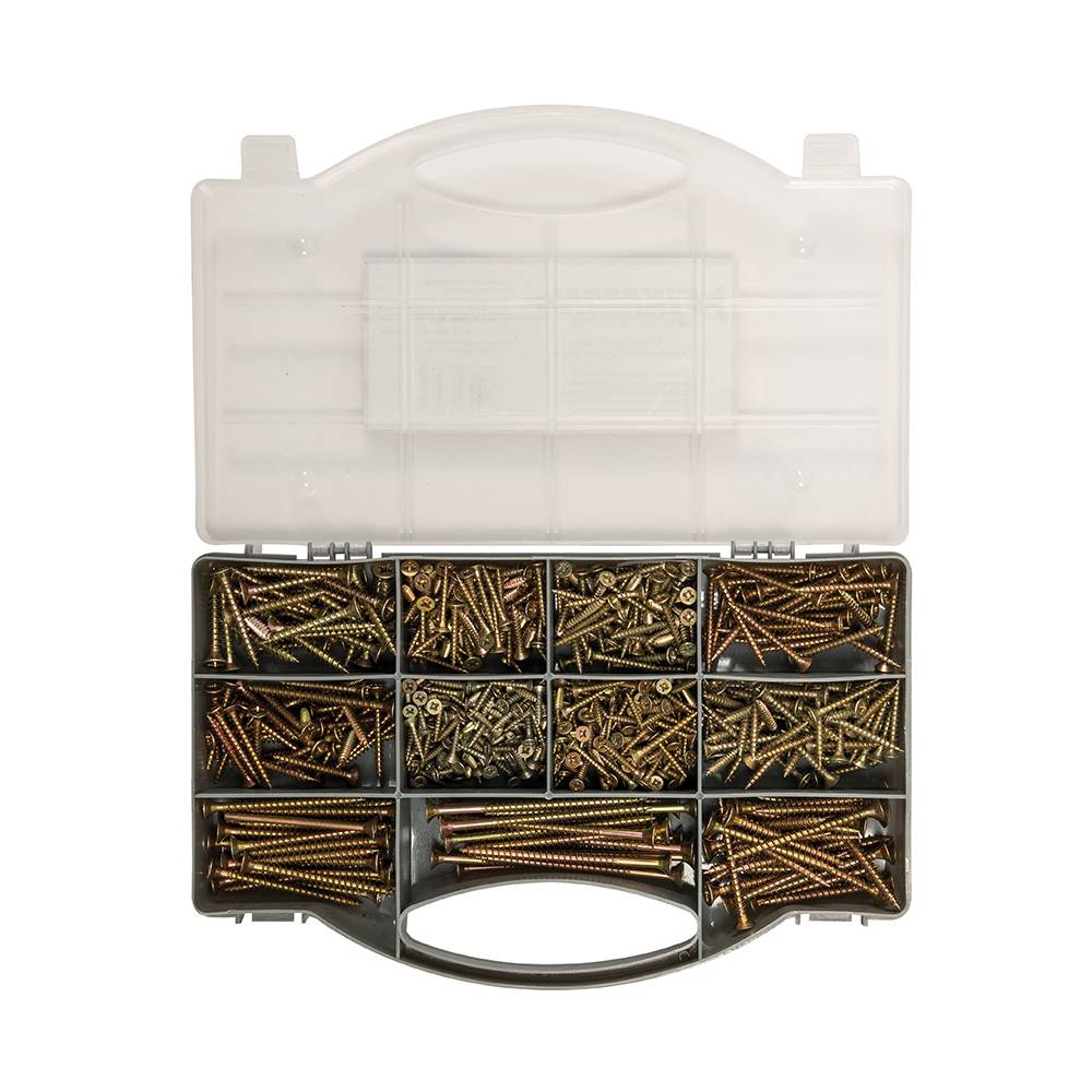 Senkkopfschrauben Satz 780 tlg. Gelb verzinkt