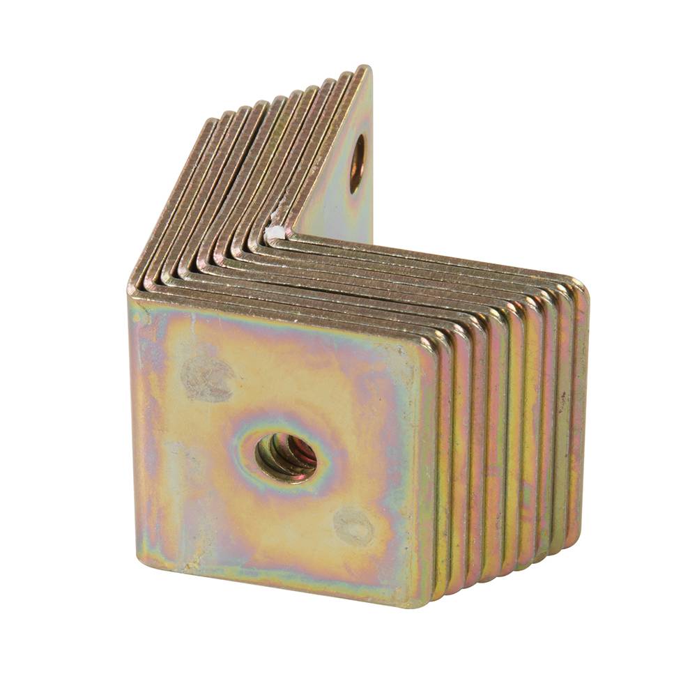 10 x Aufspannwinkel 28 x 25 x 1 mm verzinkt