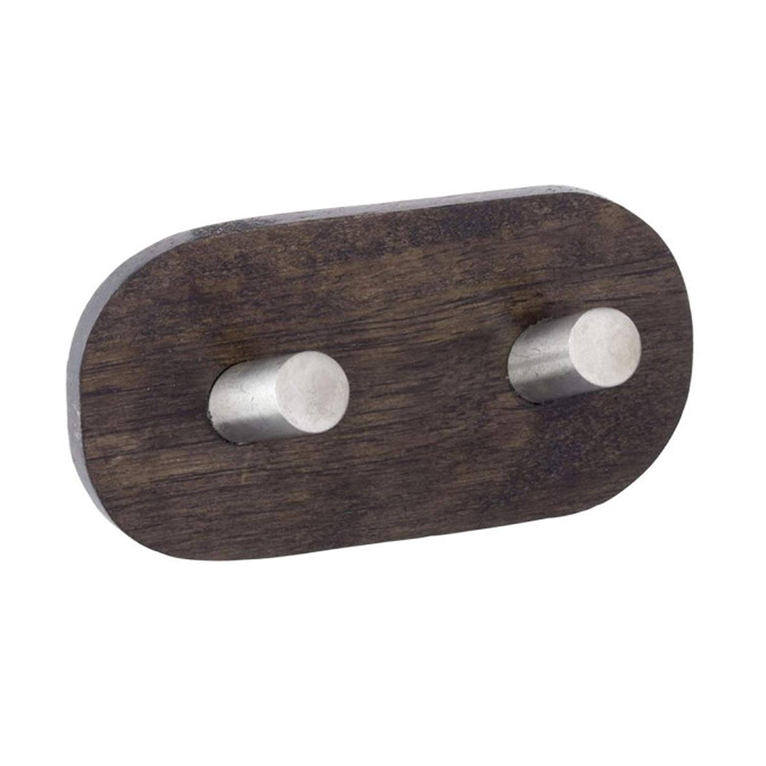 Wenko Wandhaken Duo Bellingo Walnussholz Edelstahl 1 Stück