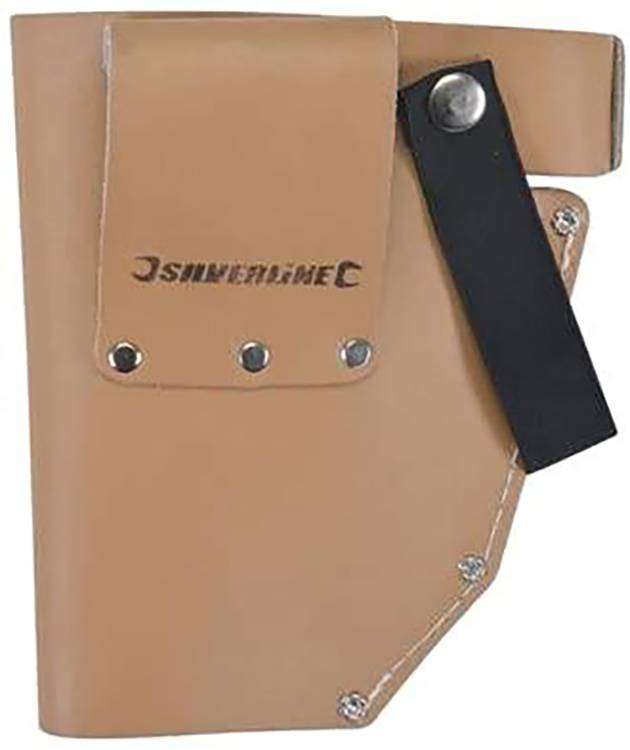 Ein beiges Leder-Werkzeugetui mit „Silverline