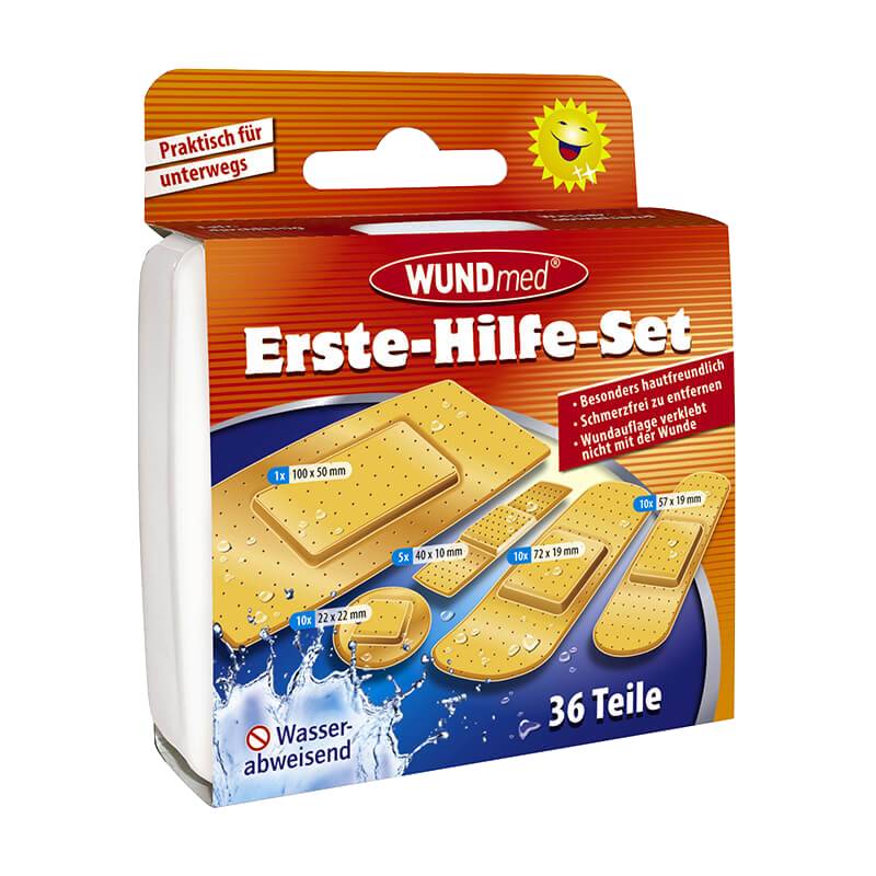 Erste Hilfe Pflaster Set 36-tlg.