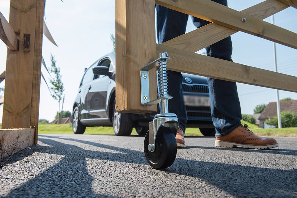 gefederte Laufrolle für Schiebetor 100 mm 57 kg Tragkraft