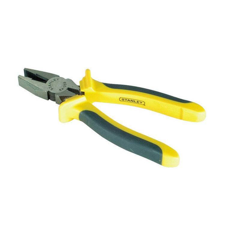 Ein Paar gelb-schwarzer Zangen mit dem Markennamen „Stanley