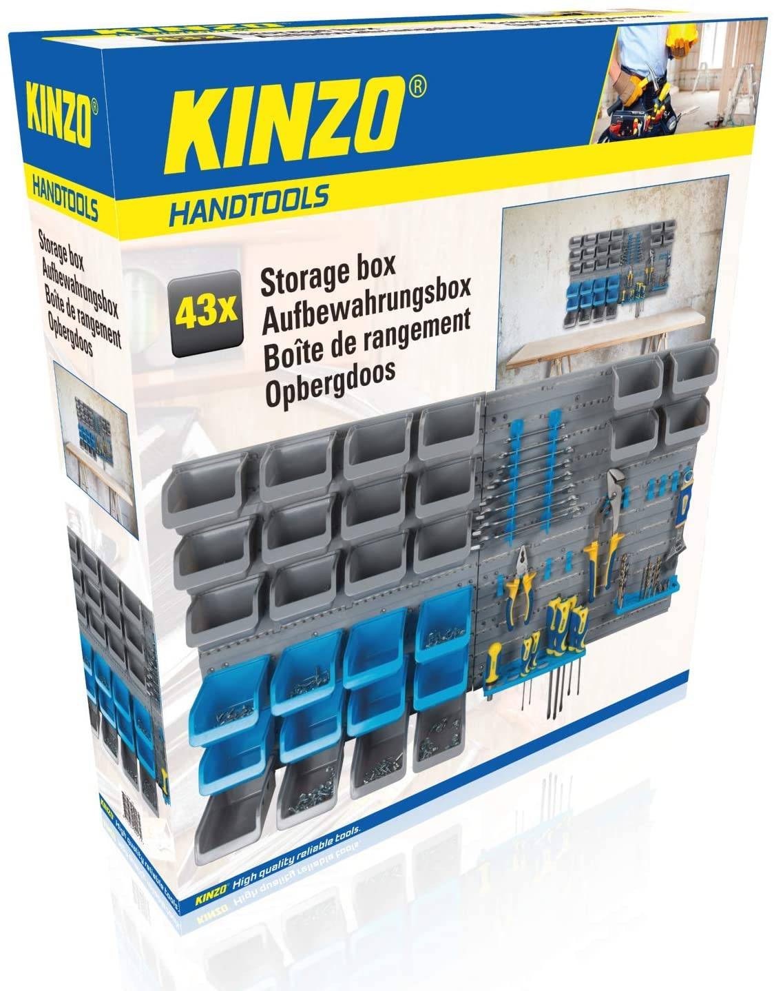 Werkzeugwand mit Aufbewahrungsboxen 43-tlg.