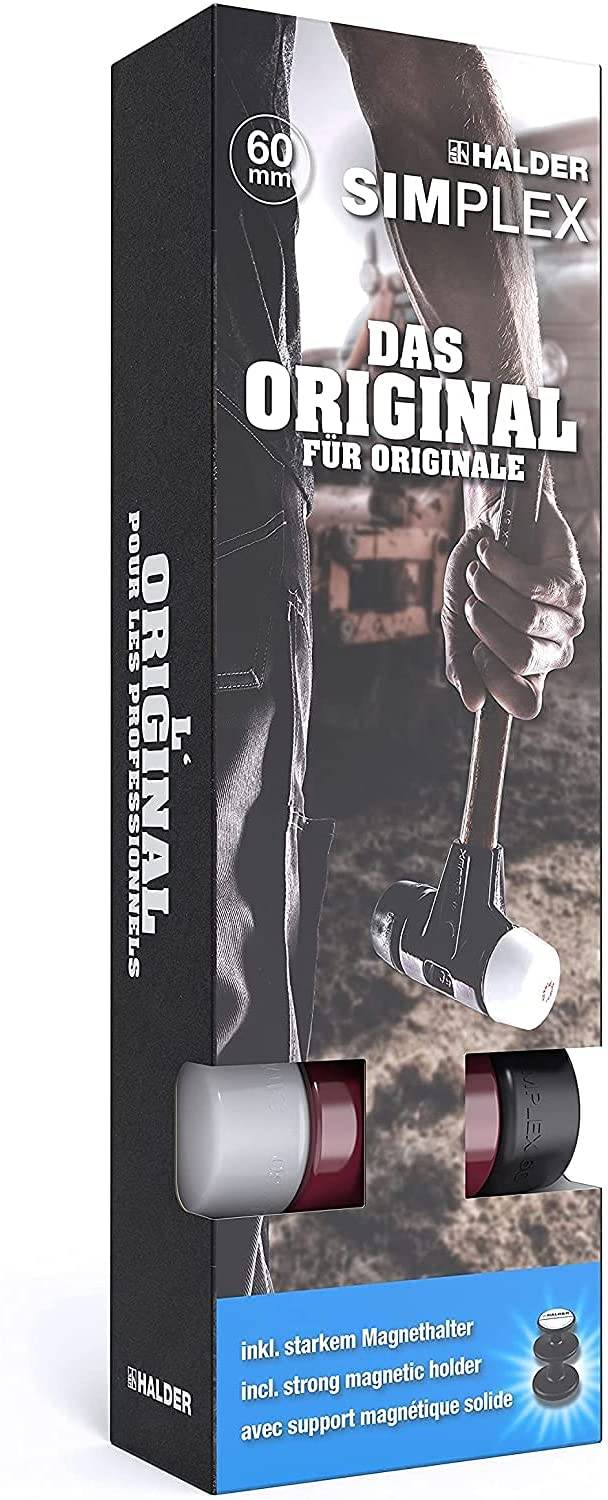 HALDER Aktionsbox SIMPLEX Schonhammer 60mm + Magnethalter