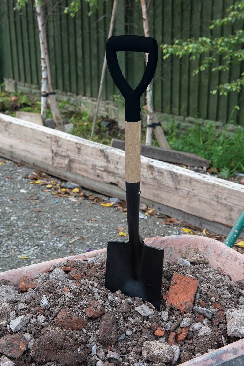 Eckige Mini Schaufel 700 mm + Spitzer Mini Rundspaten 700 mm