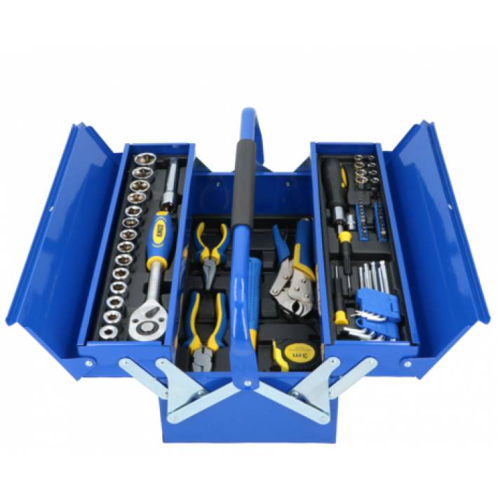Werkzeugkoffer Profi 64-teilig Ratsche Zange Hammer uvm.