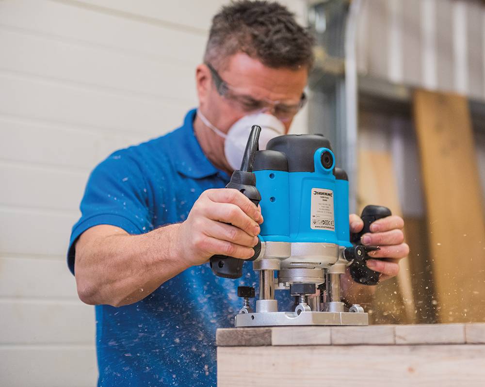 Oberfräse 1500 W inkl. Spannzangen 1/2 Zoll, 1/4 Zoll, 8 mm und 12 mm