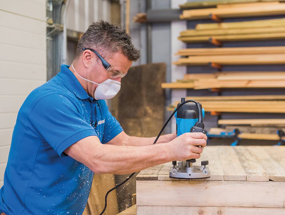 Oberfräse 1500 W inkl. Spannzangen 1/2 Zoll, 1/4 Zoll, 8 mm und 12 mm