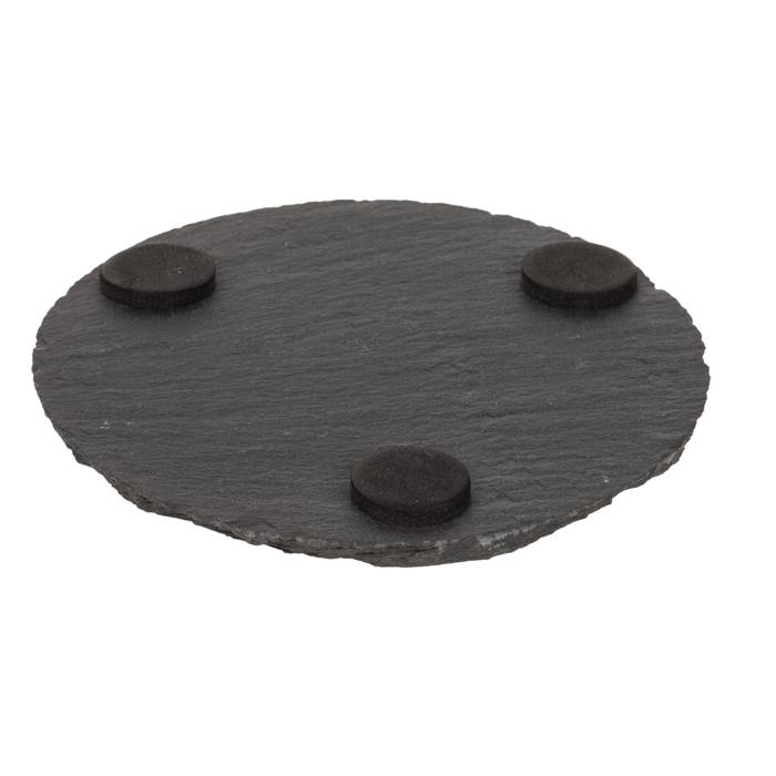 4 x Schiefer Untersetzer Rund Ø 10 cm