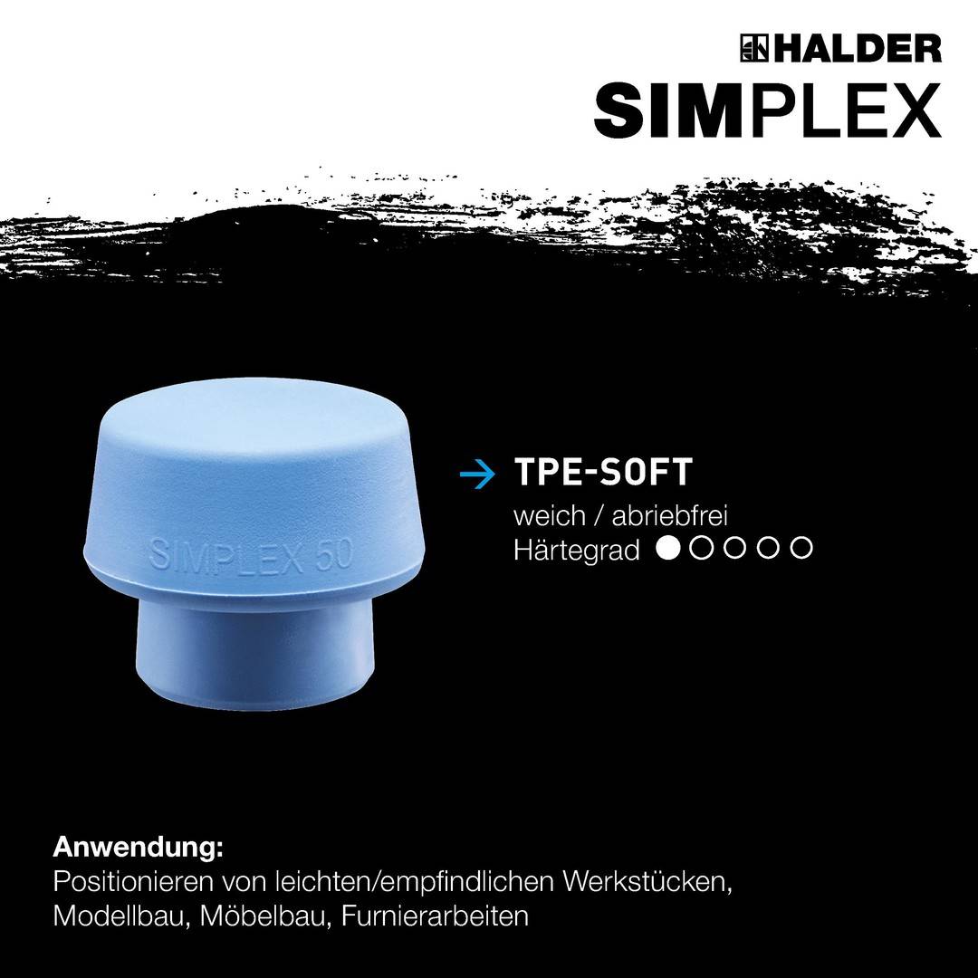 HALDER SIMPLEX Ersatzeinsatz TPE-soft blau 50:40