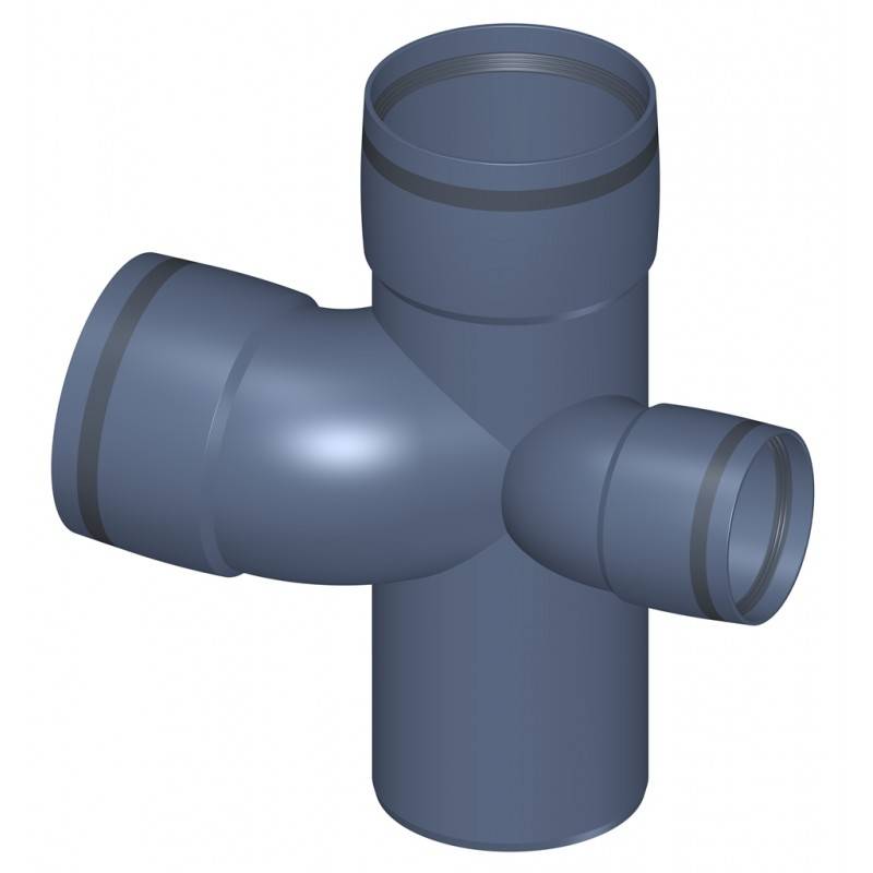 PoloPlast POLO KAL XS Kombiabzweig DN 110/110/75, 87,5 Grad