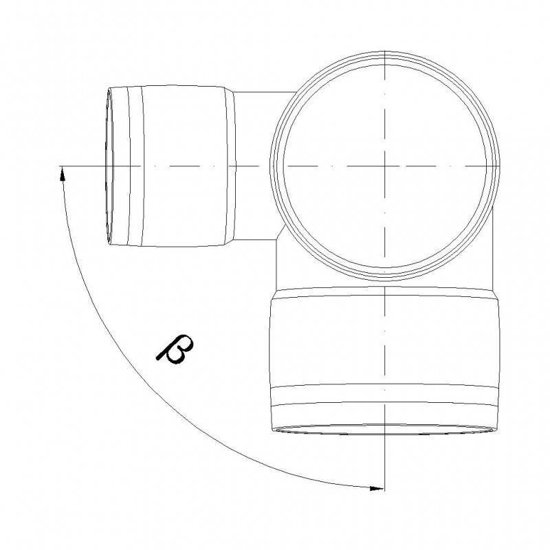 PoloPlast POLO KAL XS Doppelabzweig DN 110/75/110, 87,5 Grad, Eck