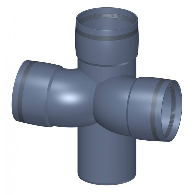 PoloPlast POLO KAL XS Kombiabzweig DN 110/110/110, 87,5 Grad